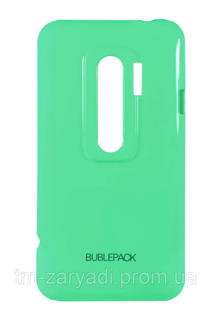 Чохол-накладка для HTC EVO 3D, G17, пластиковий, Buble Pack, Бірюзовий /case/кейс /штс