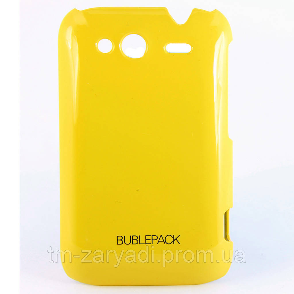 Чохол-накладка HTC Wildfire S A510E, G13, пластиковий, Buble Pack, Жовтий /case/кейс /штс