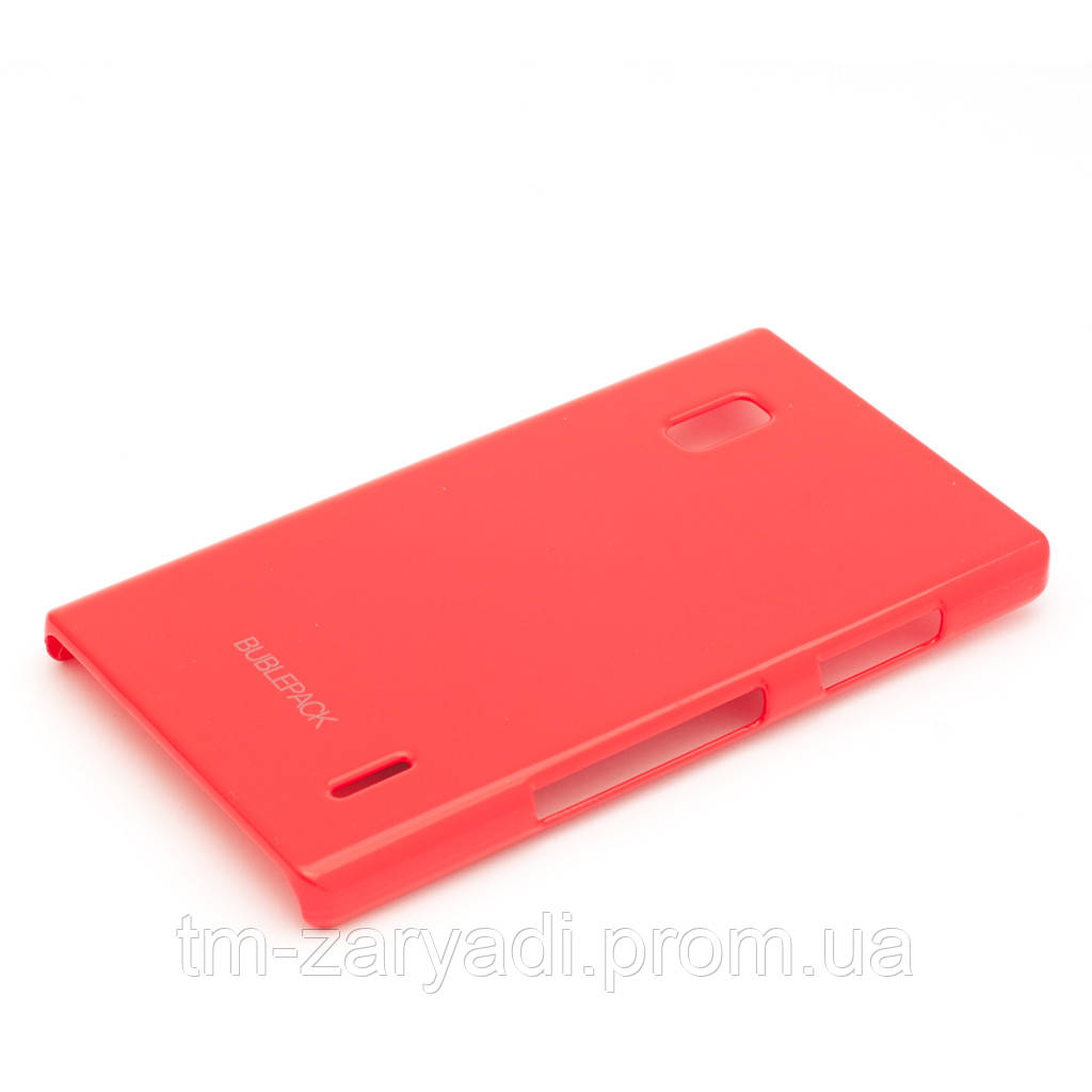 Чохол-накладка для LG Optimus G, E970, пластиковий, Buble Pack, Малиновий /case/кейс /лш