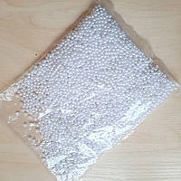 Перли білий діаметр 4 мм Вага упаковки 100 гр близько 3500 шт