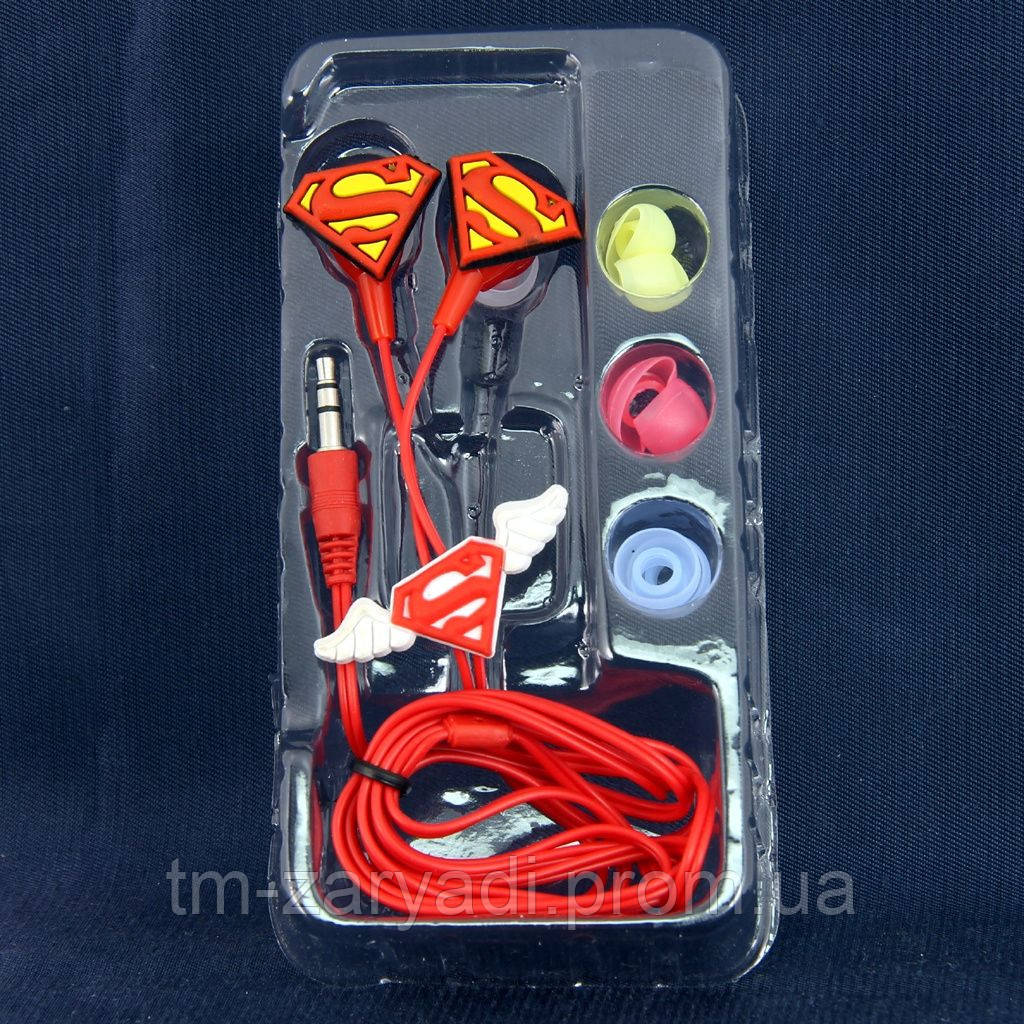 Дитячі навушники Disney, Superman, 3.5 mm /навушники для дітей/для дівчаток