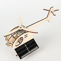 Вертоліт із двигуном на сонячній батареї — конструктор дерев'яний дитячий — виріб