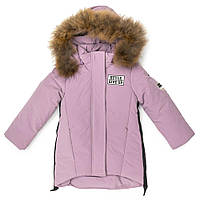 Пальто зимнее для девочек Delfin 110 сиреневое 981288