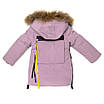 Пальто зимове для дівчаток Delfin 110 бузкове 981288, фото 2