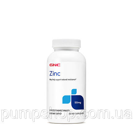 Цинк глюконат GNC Zinc 50 mg 250 таб., фото 1