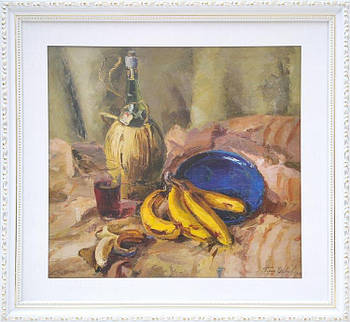Картина в багетній рамі № 41 Б. М. Яковлєв "Натюрморт з бананами" C45 (490х450)