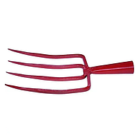 Вила копальні сірі, червоні 4 зуби