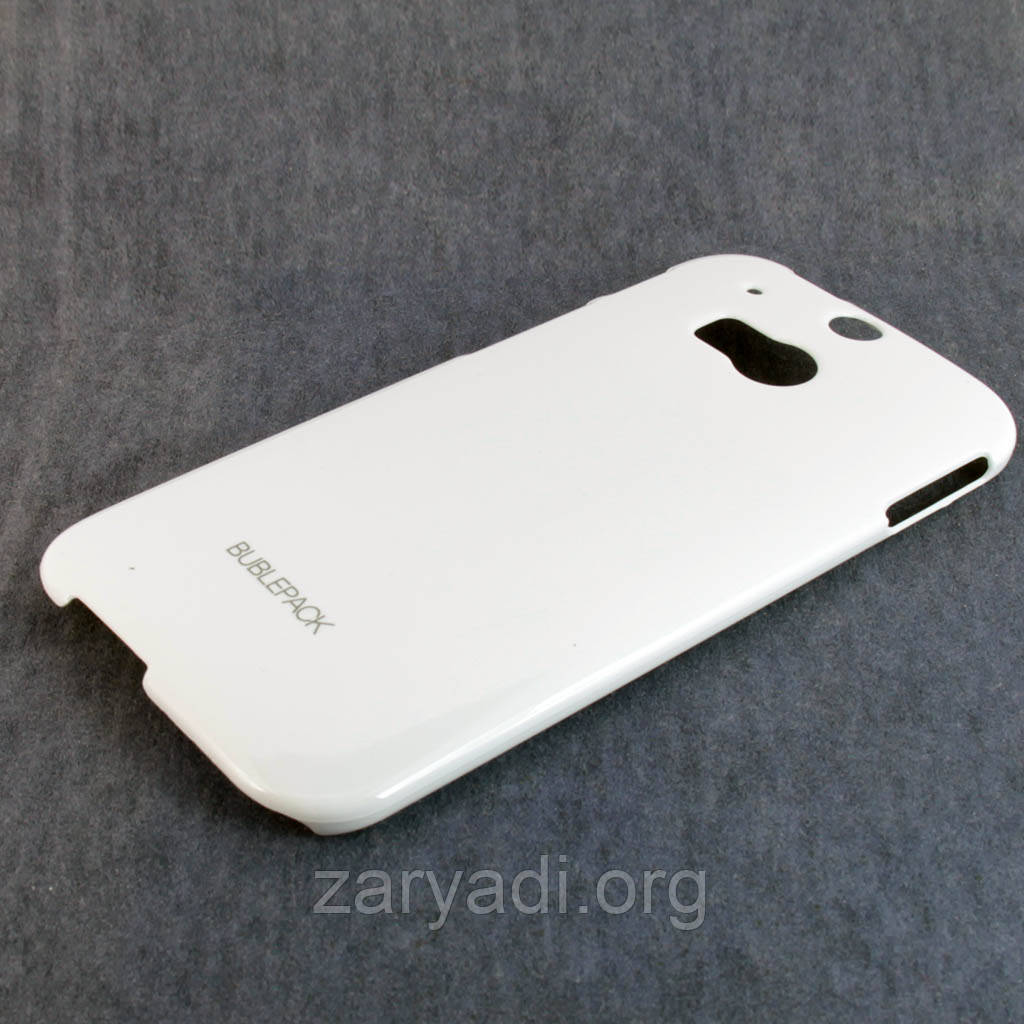 Чохол-накладка HTC One 2, M8, пластиковий, Buble Pack, Білий /case/кейс /штс