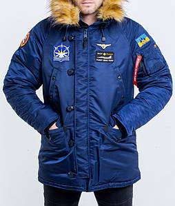 Куртка чоловіча зимова з нашивками Olymp - Аляска N-3B