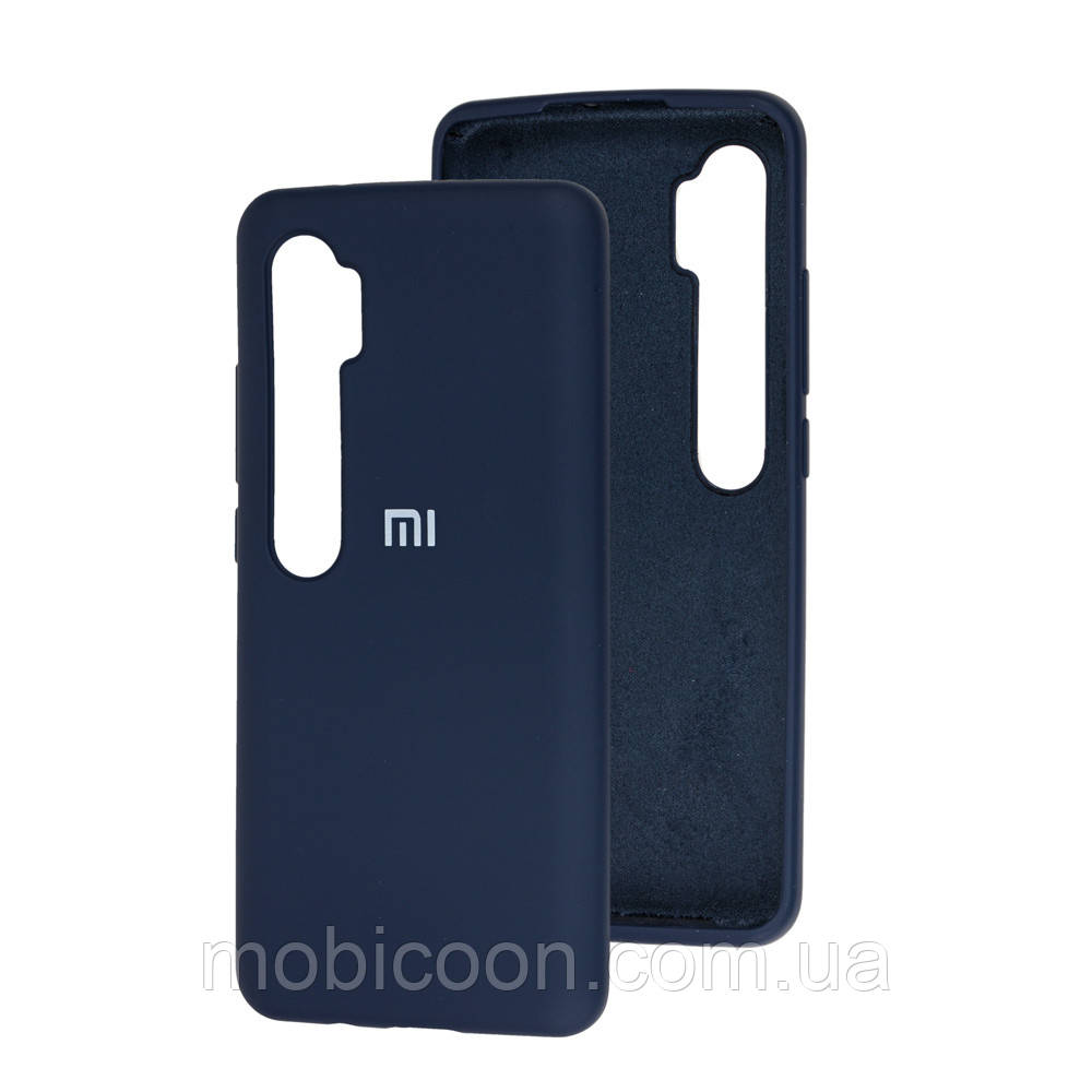 Чехол Silicone Case Full для Xiaomi Mi Note 10 Navy Blue