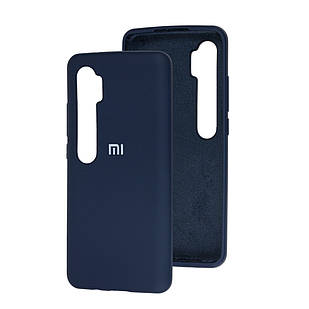 Чехол Silicone Case Full для Xiaomi Mi Note 10 Navy Blue