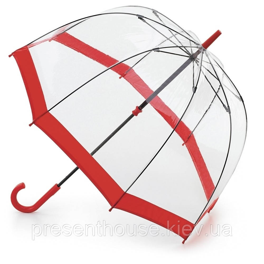 Парасолька-тростина жіноча Fulton Birdcage-1 L041 Red (Червоний)