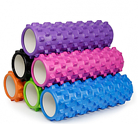 Массажный роллер одноцветный Foam Roller Deep Tissue - 45 см салатовый