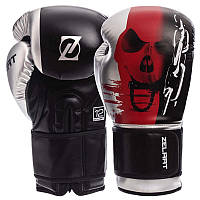 Перчатки ZELART BO-1315 боксерские PU на липучке черно-красные, 12 унций