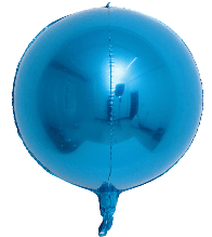 Фольгована кулька 4D сфера Синій 22" (55 см) Китай