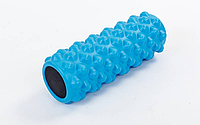 Массажный роллер одноцветный Foam Roller Thumb голубой