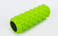 Массажный роллер одноцветный Foam Roller Thumb салатовый