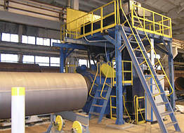 Дробеметная установка для очищення труб