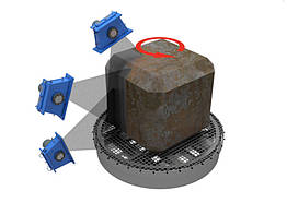 Дробеметная камера з поворотним столом
