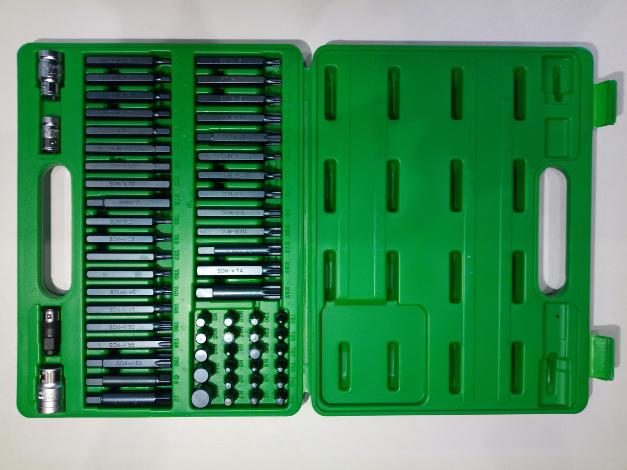 Набір біт TORX, HEX, SPLINE, RIBE, SQ 60ед. GCAI6003 TOPTUL