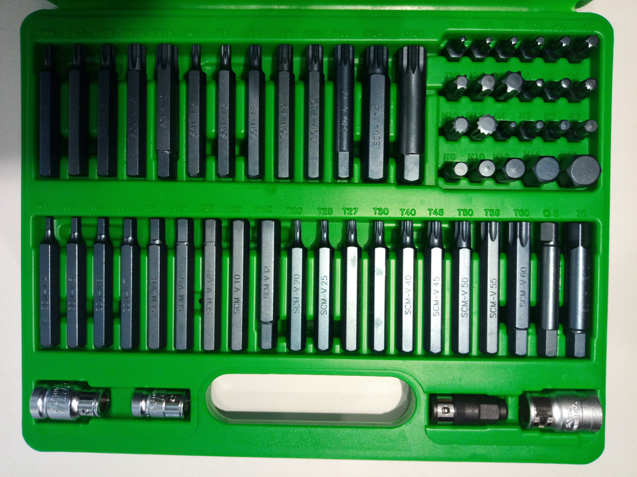 Набір Біт TORX, HEX, SPLINE, RIBE, SQ 60ед. GCAI6003 TOPTUL