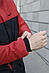 Парка Куртка чоловіча зимова тепла червоно-чорна якісна Найк President, фото 2