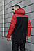 Парка Куртка чоловіча зимова тепла червоно-чорна якісна Найк President, фото 3