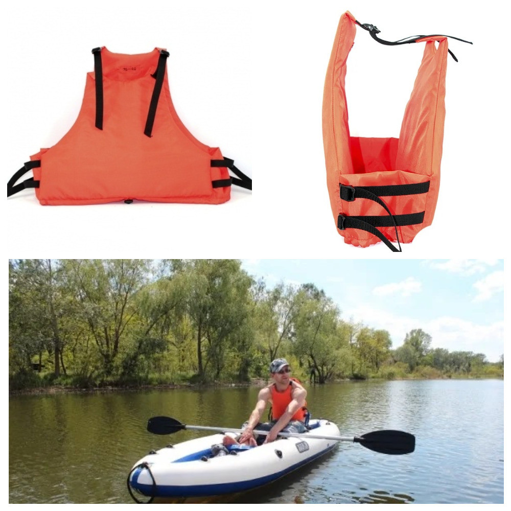 Страхувальні жилети-майки, жилет страхувальний для каяка 70-90 кг, жилет страхувальний для байдарки, фото 1