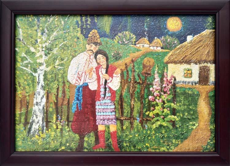 Картина в багетній рамі № 51 С. М. Агеенко. "Встреча" А4 (210х303)