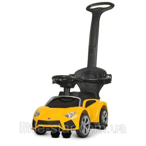 Дитячий електромобіль каталка толокар Bambi M 4316 L-6 Lamborghini, жовтий