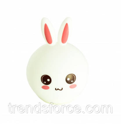 Силіконовий нічник 3D Toyslamp Кролик з вушками 16 кольорів 602 183807, фото 1