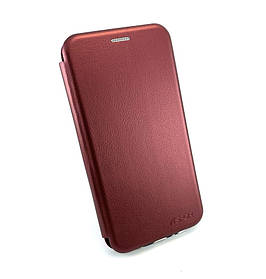 Чохол для Samsung M30s, M307, M21, M215 книжка боковий з підставкою протиударний Luxo бордовий