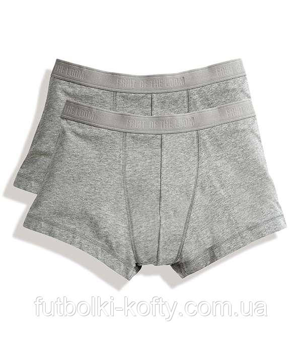 Труси чоловічі боксери Shorty S, L2 Світло-сірий Меланж, фото 1