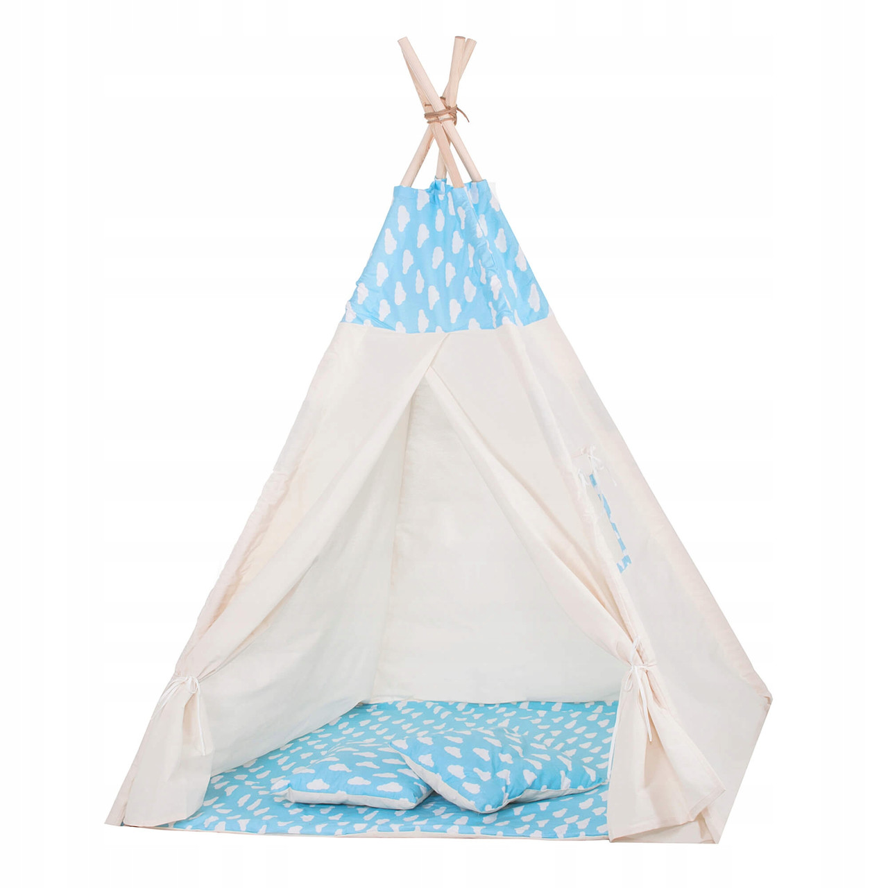 Дитячий намет (вігвам) Springos Tipi XXL TIP05 White/Sky Blue