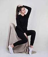 Женский комплект штаны и реглан Lightweight raglan/jog XS, 36/36 Черный / Черный