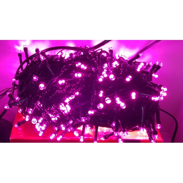 Гірлянда на 500 LED рожева, фото 1