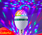 Світлодіодна диско лампа 3Вт E27 RGB, 140х80мм обертається, фото 6