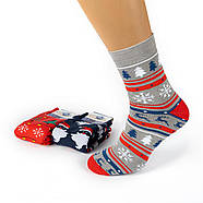 Чоловічі махрові новорічні шкарпетки на подарунок Style Luxe, фото 2