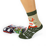 Чоловічі махрові новорічні шкарпетки на подарунок, фото 2
