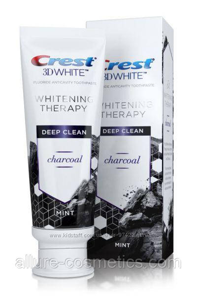 Вибілювальна вугільна зубна паста Crest 3D white Whitening Toothpaste charcoal 116г