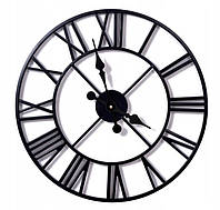 Великий настінний годинник металевий 50 см ROMAIN RETRO VINTAGE