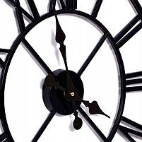 Великий настінний металевий годинник 50 см ROMAIN RETRO VINTAGE, фото 4