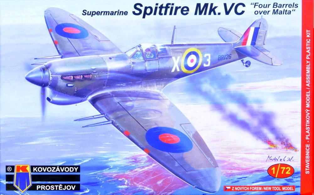Пластикова модель 1/72 Kovozavody Prostejov 0121 Британський винищувач Spitfire Mk.Vc Four Barrels over Malta