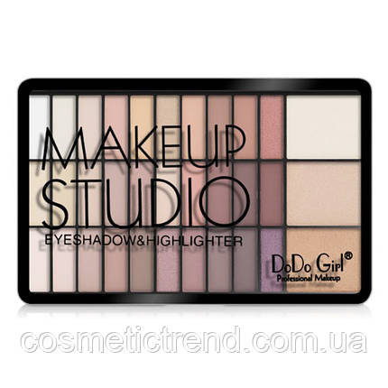 Палетка тіней і хайлайтерів DoDo Girl Make Up Studio Eyeshadow & Highlighter D4071B, фото 2