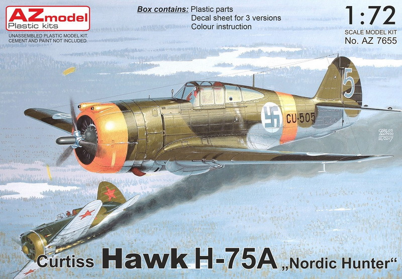Пластикова модель 1/72 AZ mode 7655 Американський винищувач Curtiss Hawk H-75A “Nordic Hunter”