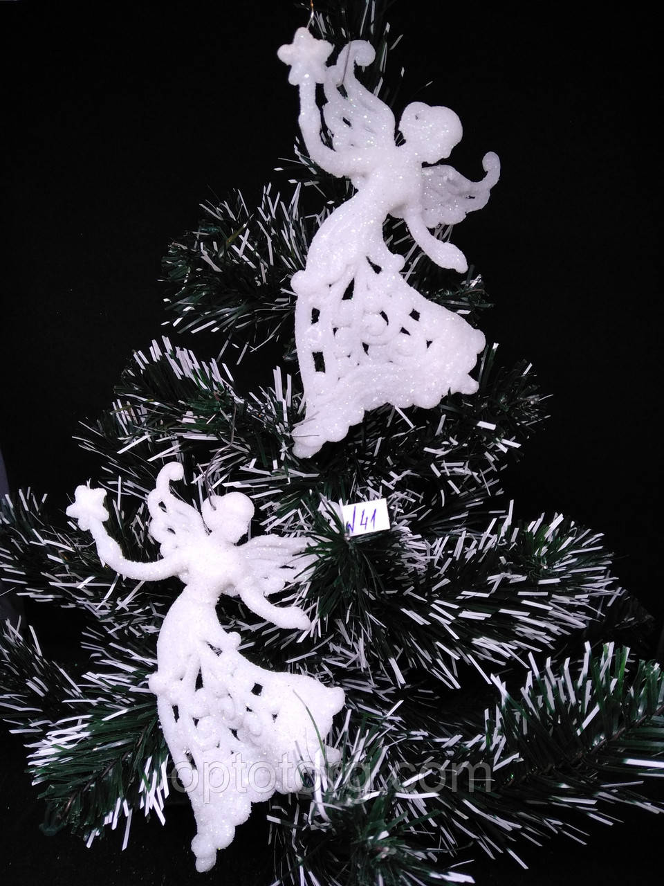 Прикраси на ялинку іграшки 3D Фея ажурна 13*7,5 см 10 шт., фото 1