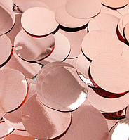 Конфетти, метафан "Disc", Польша, вес - 50 г, размер - 15 мм, цвет - розовое золото