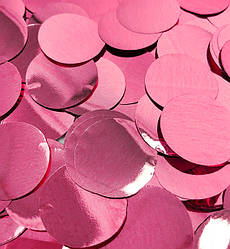 Конфетті, метафан "Disc", Польща, вага - 50 г, розмір - 15 мм, колір - рожевий