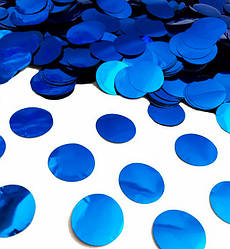 Конфетті, метафан "Disk blue", вага - 50 г, розмір - 23 мм