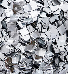 Конфетті, метафан "Silver", Іспанія, вага - 50 г, розмір - 8 мм, колір - срібло